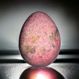 Rhodonite Crystal Egg Carving Large Meditation Stone‎ (#2)
